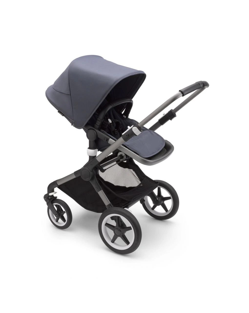Bugaboo Fox 3 Navicella E Passeggino Telaio Graphite, Tessuti E Cappottina Stormy Blue - immagine 4