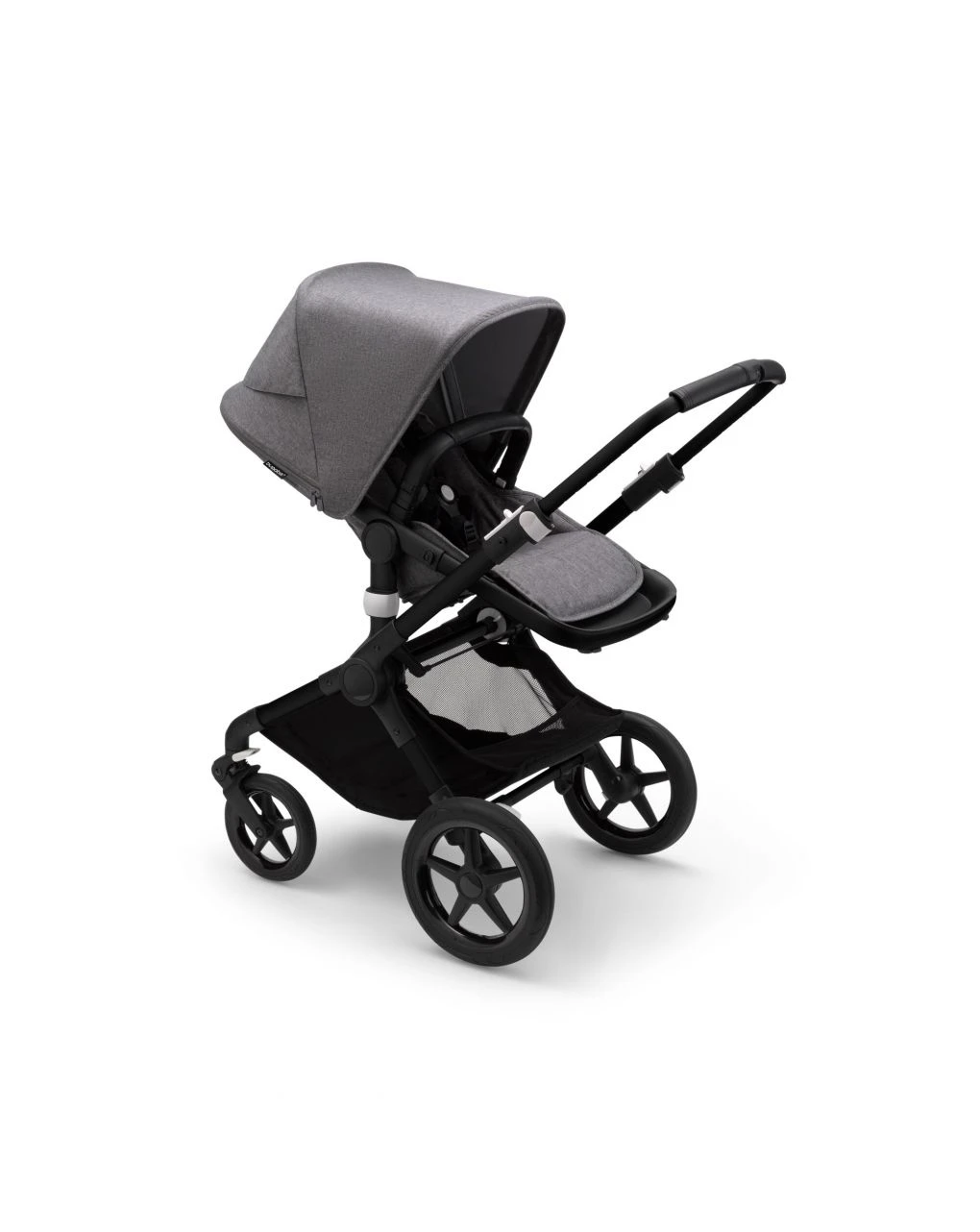 Bugaboo Fox 3 Navicella E Passeggino Telaio Nero, Tessuti E Cappottina Grey Melange - immagine 4