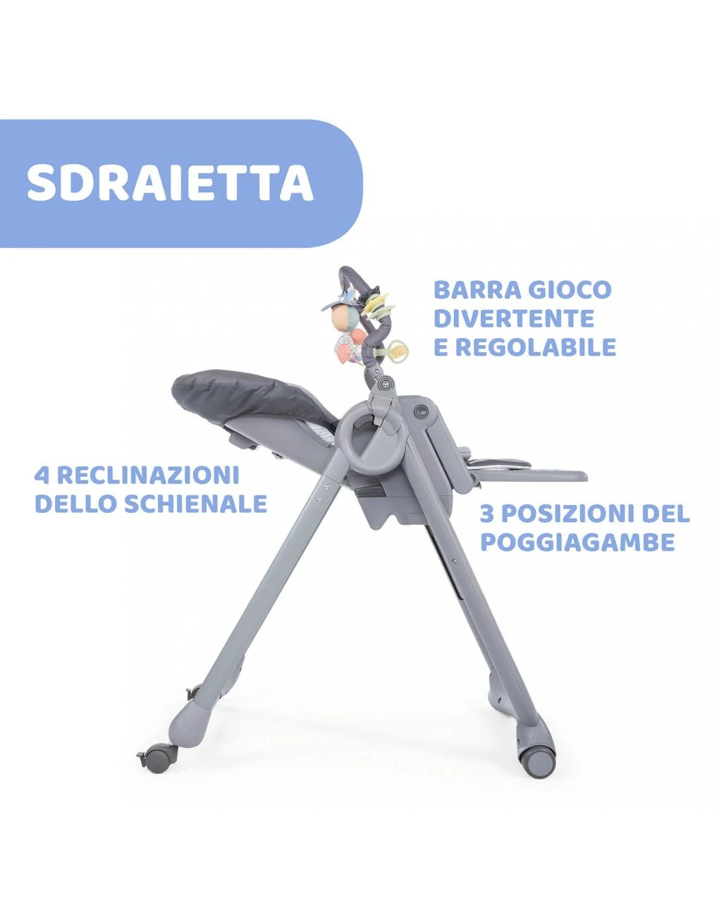 Seggiolone Chicco Polly Magic Graphite - immagine 2