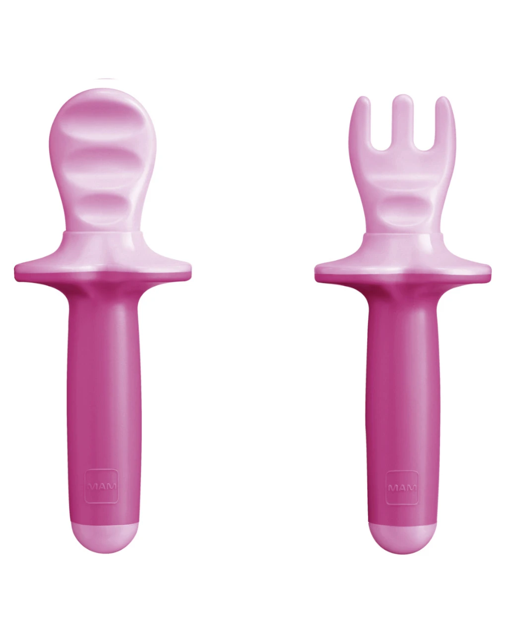 Mam Dipper Set, Set Posate Con Forchetta E Cucchiaio, 6+ Mesi, Rosa