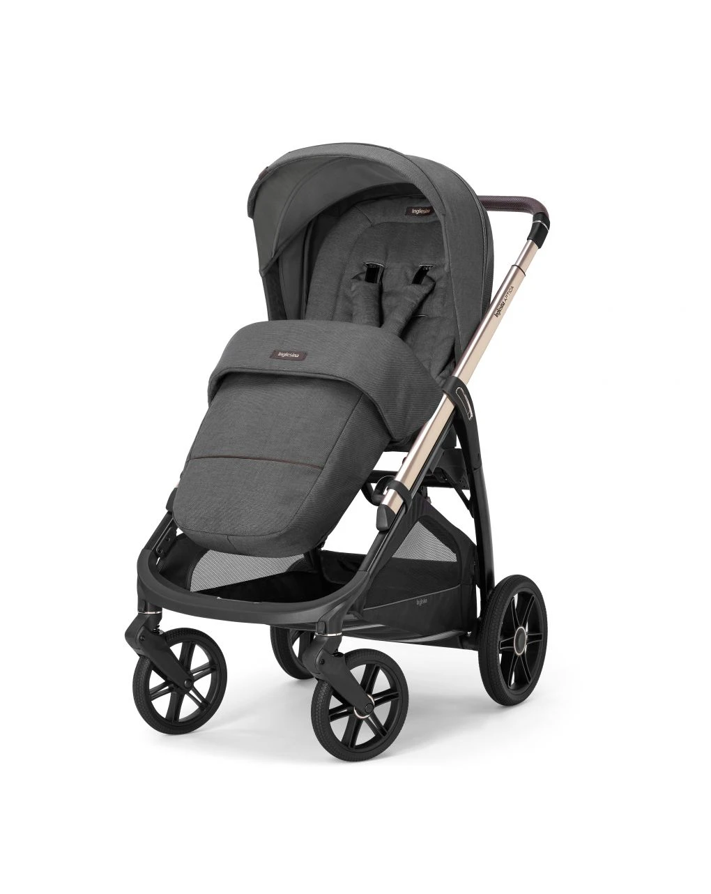 Aptica System Quattro Colore Velvet Grey Con Seggiolino Auto Darwin Infant Recline + Telaio Palladio - Inglesina - immagine 2