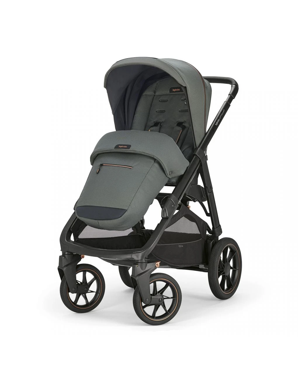 Aptica Xt System Quattro Con Seggiolino Darwin E Telaio - Colore Taiga Green - Inglesina - immagine 5