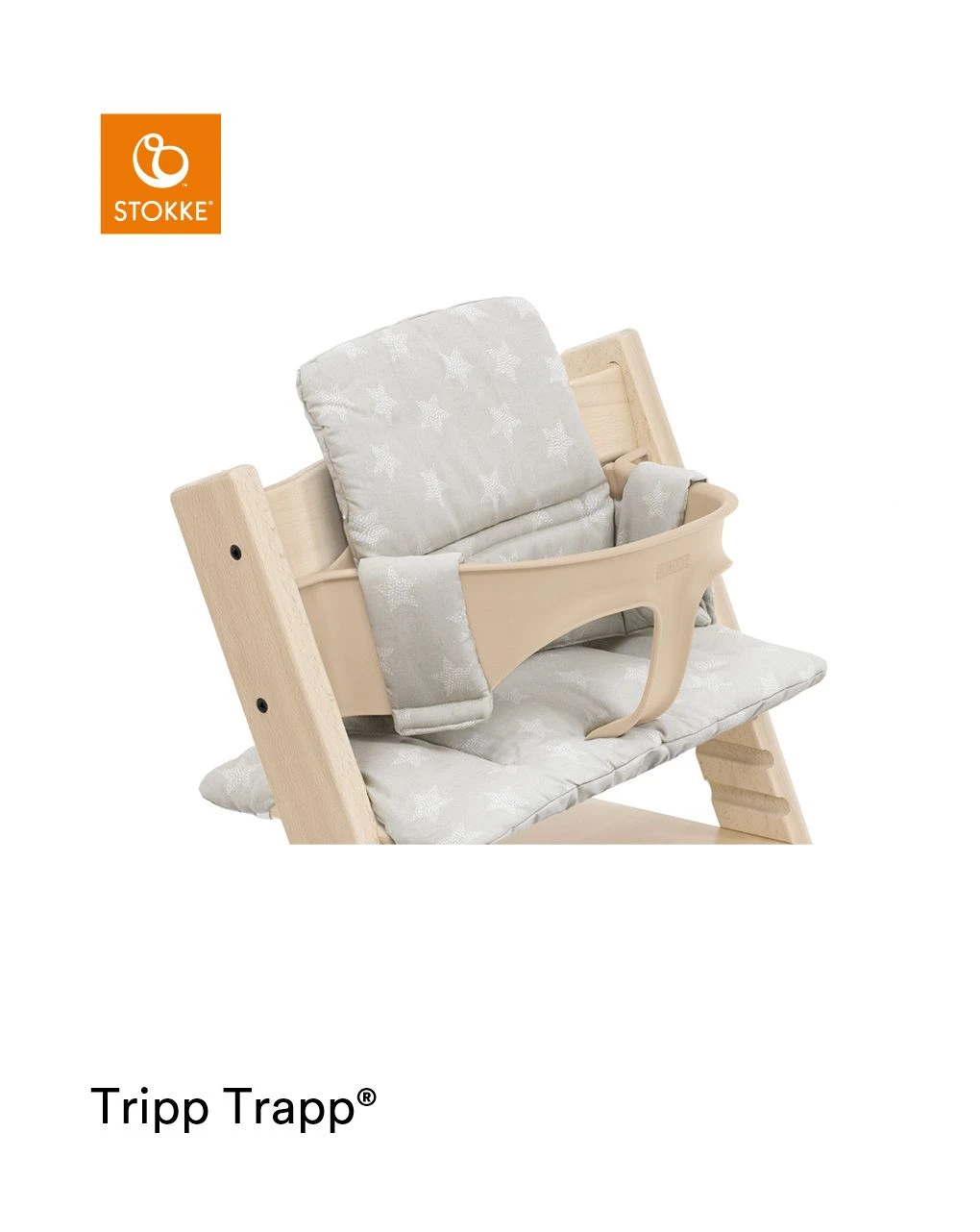 Tripp Trapp® Classic Cushion Stars Silver Ocs Cuscino Per Seggiolone, Morbido E Avvolgente Per Il Tuo Bambino - immagine 5