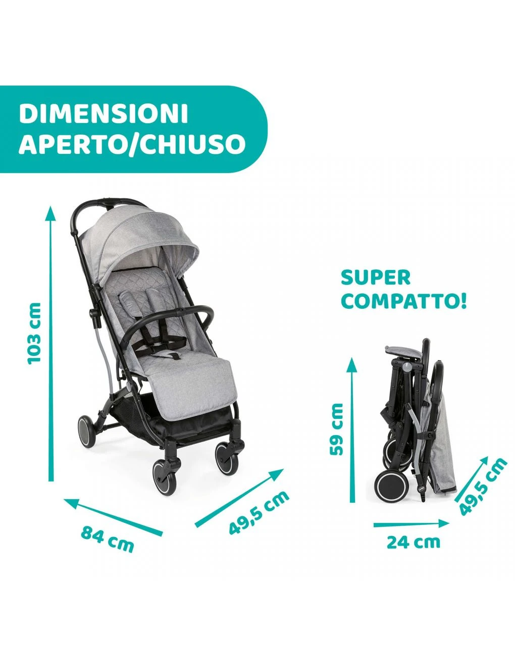 Passeggino Trolley Me Light Grey - immagine 5