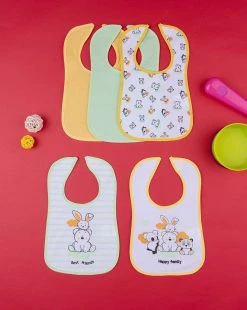 Pack 5 Bavaglini Grandi In Spugna Plastificati