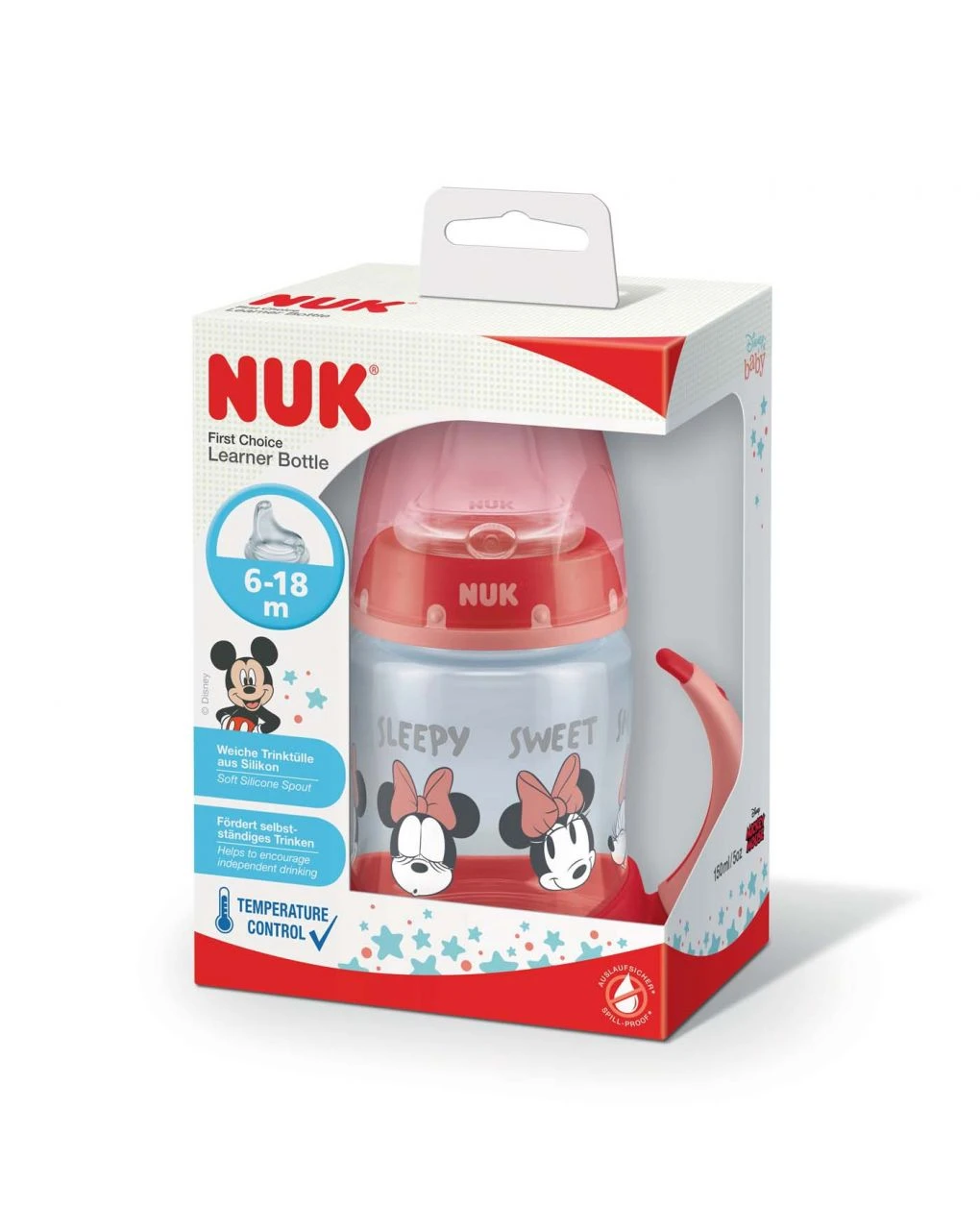 Nuk - Tazza Disney Bevimpara Minnie Red Silicone 150 Ml - immagine 2