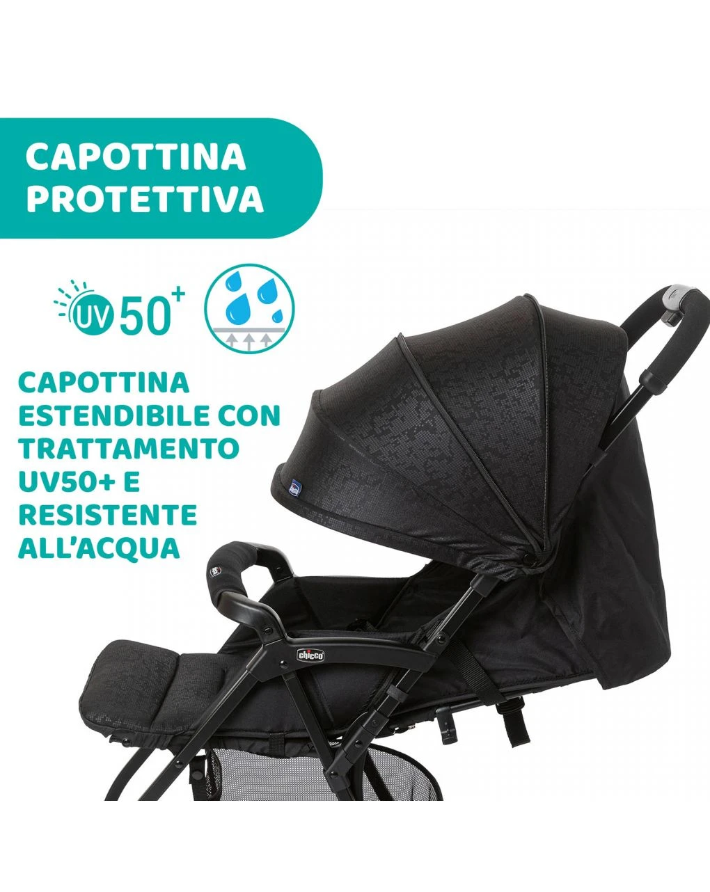 Passeggino OhlalĂ 3 Jet Black - Chicco - immagine 3