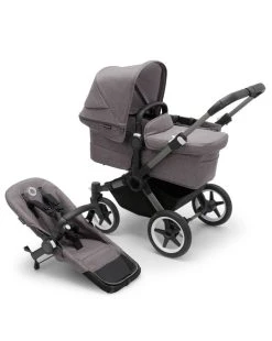 Bugaboo Donkey 5 Mono Navicella E Passeggino Telaio Graphite, Tessuti E Cappottina Grey Melange