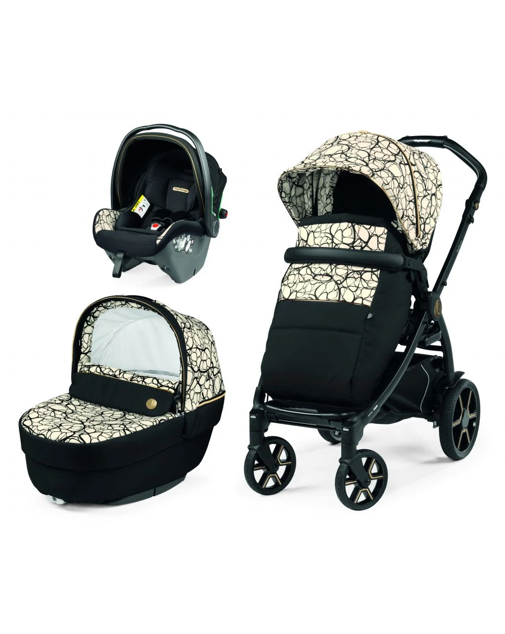 Trio Book Slk Graphic Gold Con Culla Elite - Peg Perego