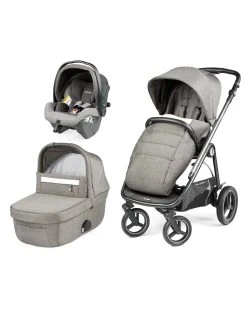 Trio Veloce Tc Slk Con Culla Grande City Grey - Peg Perego