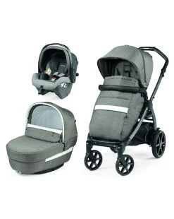 Trio Book Slk City Grey Con Culla Elite - Peg Perego